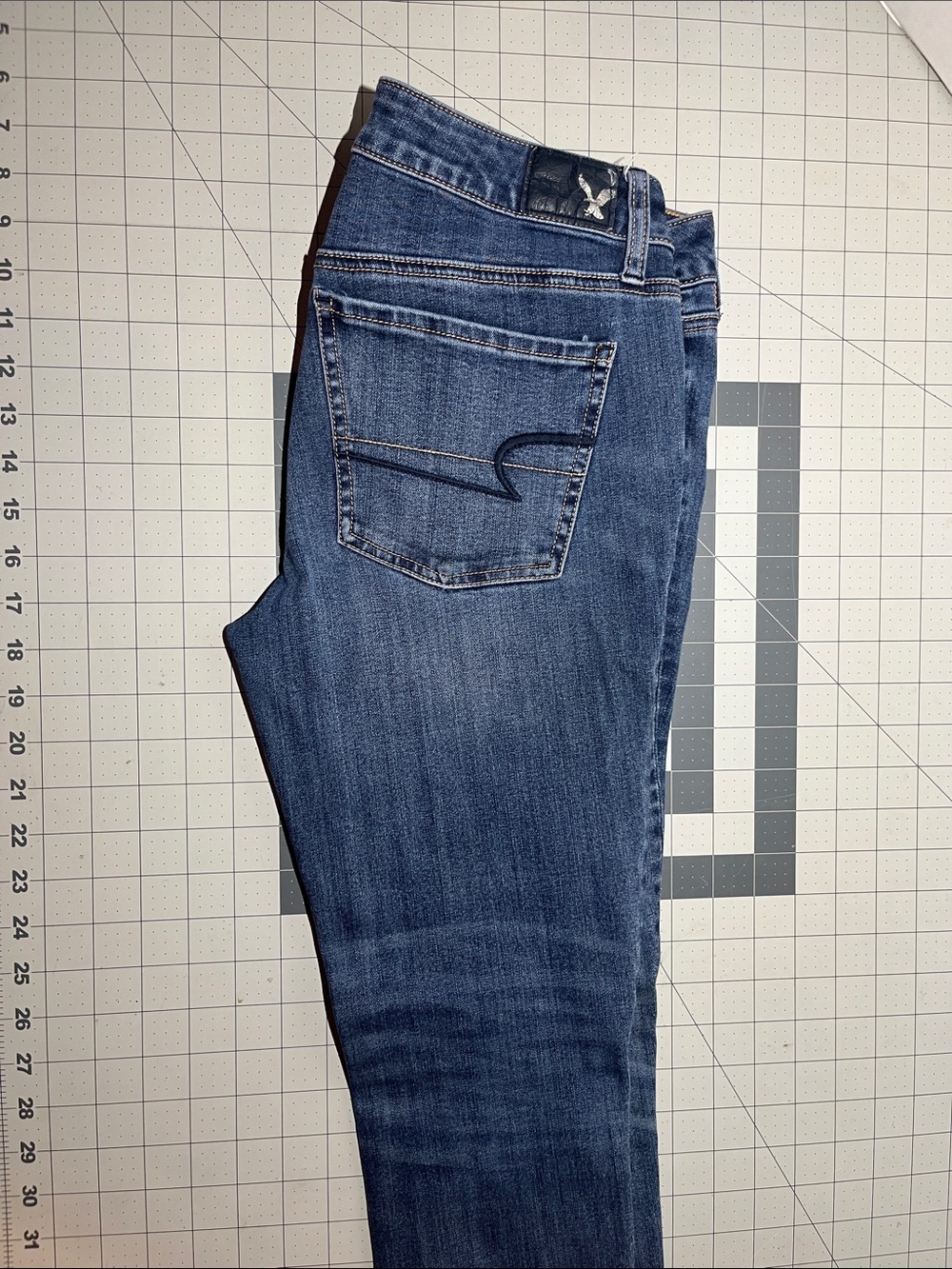 American Eagle Outfitters Dark Blue Women's Skinny Jeans - Picture 6 of 9
